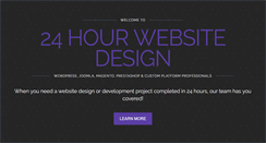 Desktop Screenshot of 24hourwebsitedesign.com