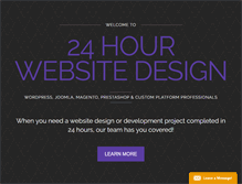 Tablet Screenshot of 24hourwebsitedesign.com